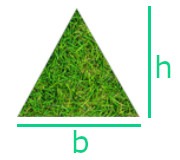 Cálculo de área de gramados - Triângulo
